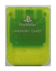 Carte mémoire officielle jaune fluo Playstation - 1mo