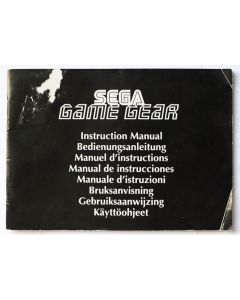 Console Game Gear Noire - notice sur Game Gear