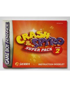 Crash & Spyro Super Pack - Volume 2 - notice sur Game Boy advance