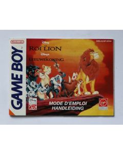 Disney Le Roi Lion - notice sur Game Boy