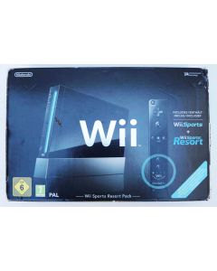 Console Wii noire en boîte + Wii Sports/Wii sports Resort