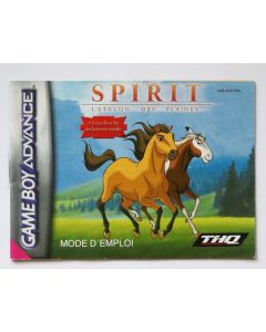 Spirit L'Etalon des Plaines - notice sur Game Boy advance